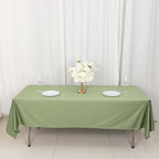 Scuba Rectangular 60"x102" Tablecloth Dusty Sage Green - Wrinkle Free & Stain Resistant Table Cover - Bell Racket Store