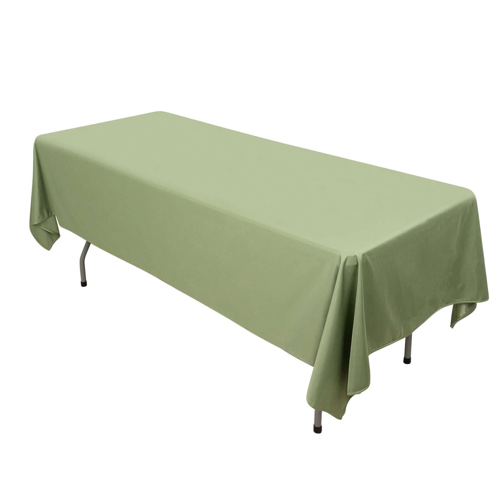 Scuba Rectangular 60"x102" Tablecloth Dusty Sage Green - Wrinkle Free & Stain Resistant Table Cover - Bell Racket Store