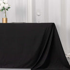 Scuba Rectangular 90"x132" Tablecloth Black - Wrinkle Free, Stain Resistant & Seamless Table Cover for Weddings and Parties - Bell Racket Store