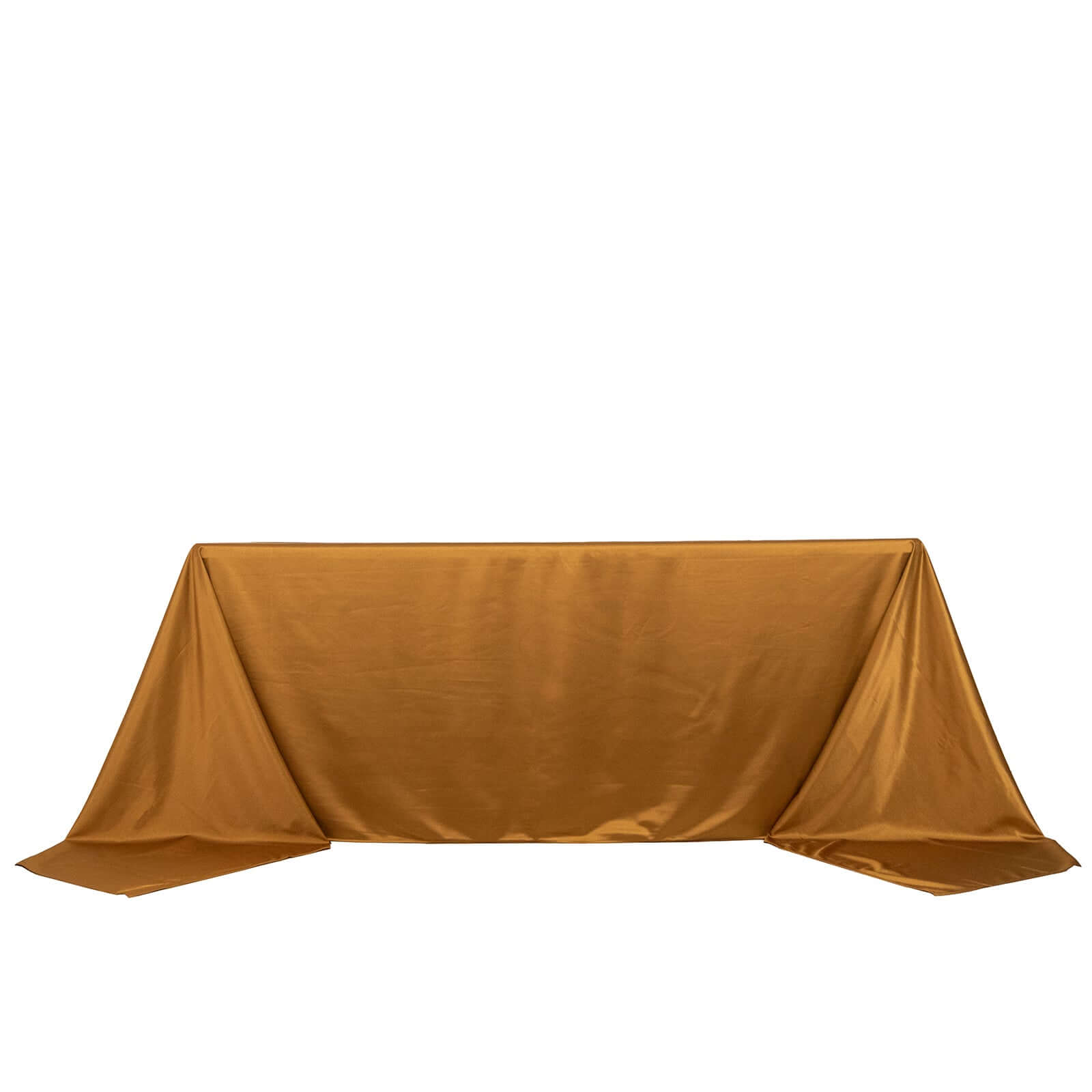 Scuba Rectangular 90"x156" Tablecloth Shimmering Gold - Wrinkle Free & Stain Resistant Seamless Table Cover for Weddings and Parties - Bell Racket Store