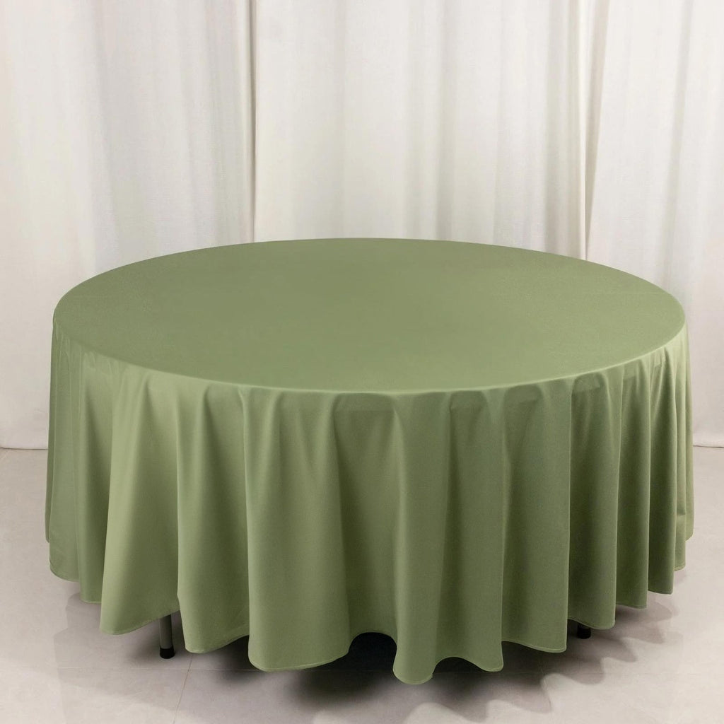Scuba Round 108" Tablecloth Dusty Sage Green - Wrinkle Free & Stain Resistant Table Cover - Bell Racket Store