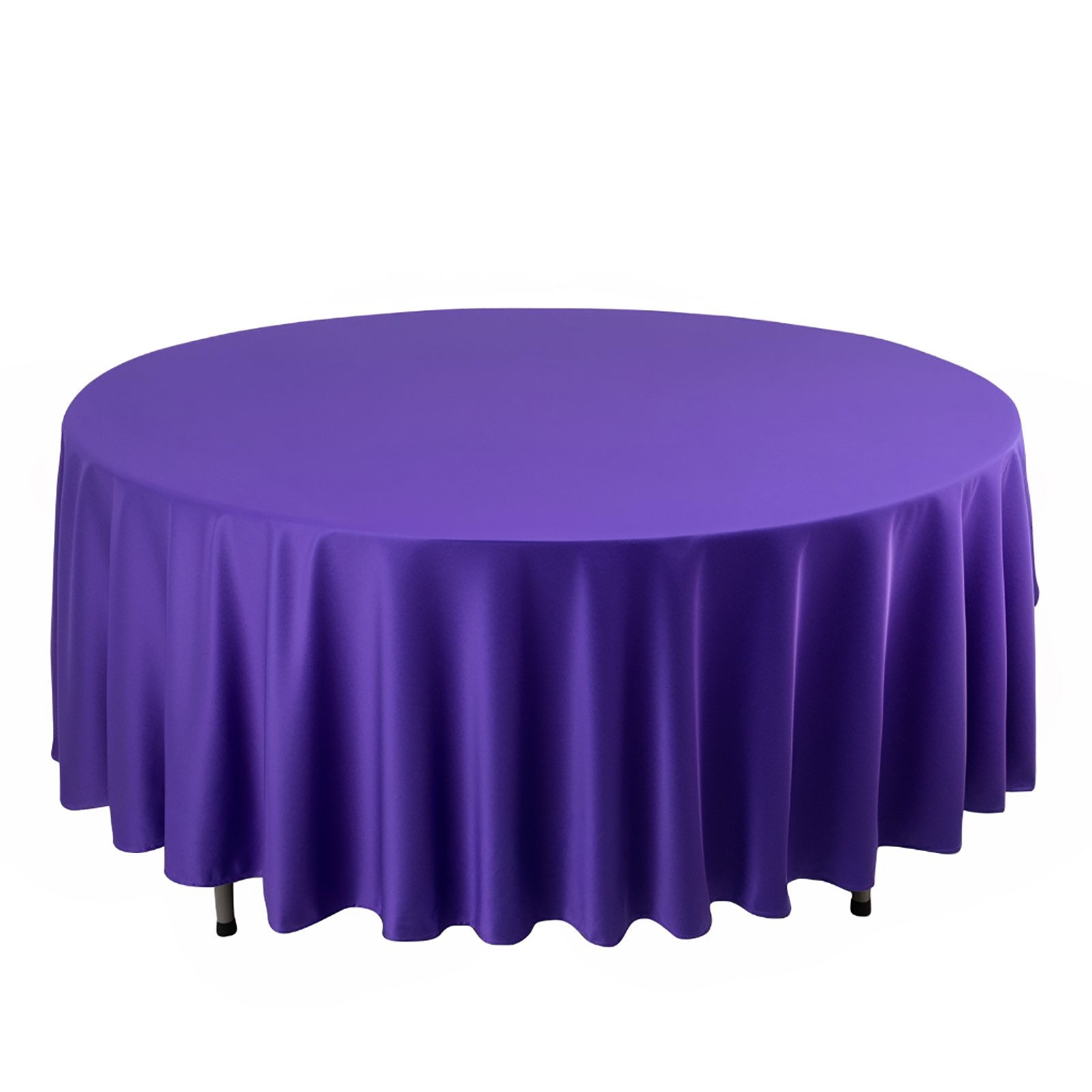 Scuba Round 108" Tablecloth Purple - Wrinkle Free & Stain Resistant Table Cover - Bell Racket Store