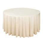 Scuba Round 120" Tablecloth Beige - Wrinkle Free & Stain Resistant Seamless Table Cover - Bell Racket Store
