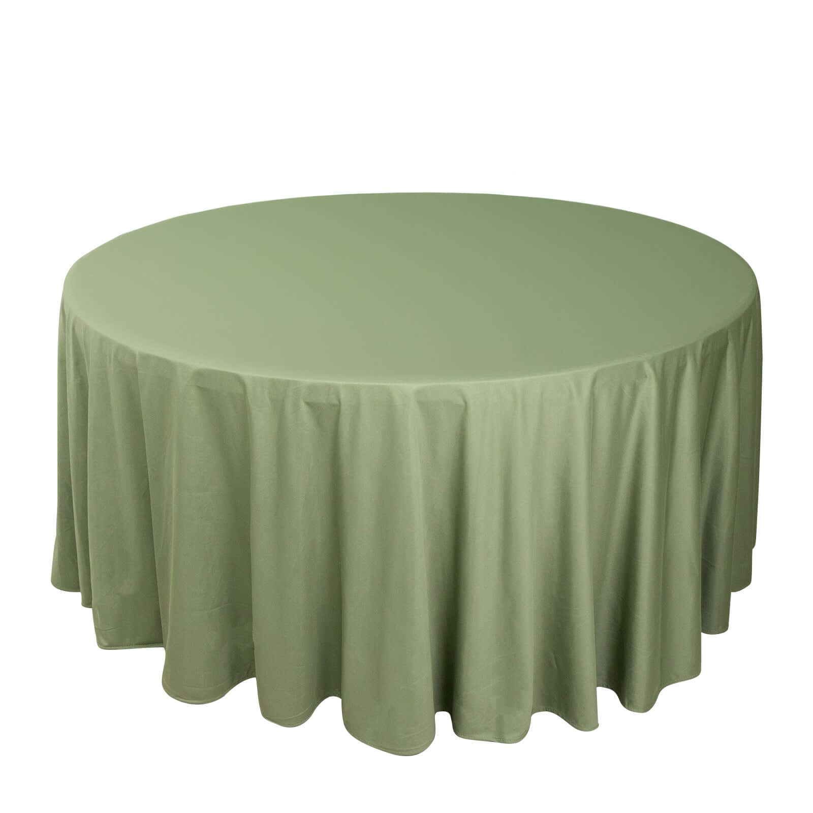 Scuba Round 120" Tablecloth Dusty Sage Green - Wrinkle Free & Stain Resistant Seamless Table Cover - Bell Racket Store