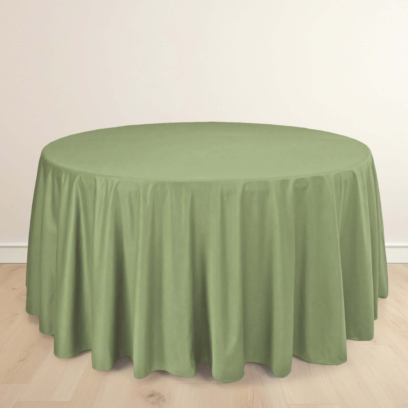 Scuba Round 120" Tablecloth Dusty Sage Green - Wrinkle Free & Stain Resistant Seamless Table Cover - Bell Racket Store