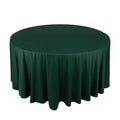 Scuba Round 120" Tablecloth Hunter Emerald Green - Wrinkle Free & Stain Resistant Seamless Table Cover - Bell Racket Store