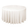 Scuba Round 120" Tablecloth Ivory - Wrinkle Free & Stain Resistant Seamless Table Cover - Bell Racket Store
