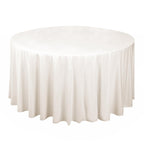 Scuba Round 120" Tablecloth Ivory - Wrinkle Free & Stain Resistant Seamless Table Cover - Bell Racket Store