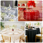 Scuba Round 120" Tablecloth Nude - Wrinkle Free & Stain Resistant Seamless Table Cover - Bell Racket Store