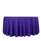 Scuba Round 120" Tablecloth Purple - Wrinkle Free & Stain Resistant Seamless Table Cover - Bell Racket Store