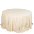Scuba Round 132" Tablecloth Beige - Wrinkle Free & Stain Resistant Seamless Table Cover - Bell Racket Store