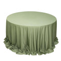 Scuba Round 132" Tablecloth Dusty Sage Green - Wrinkle Free & Stain Resistant Seamless Table Cover - Bell Racket Store