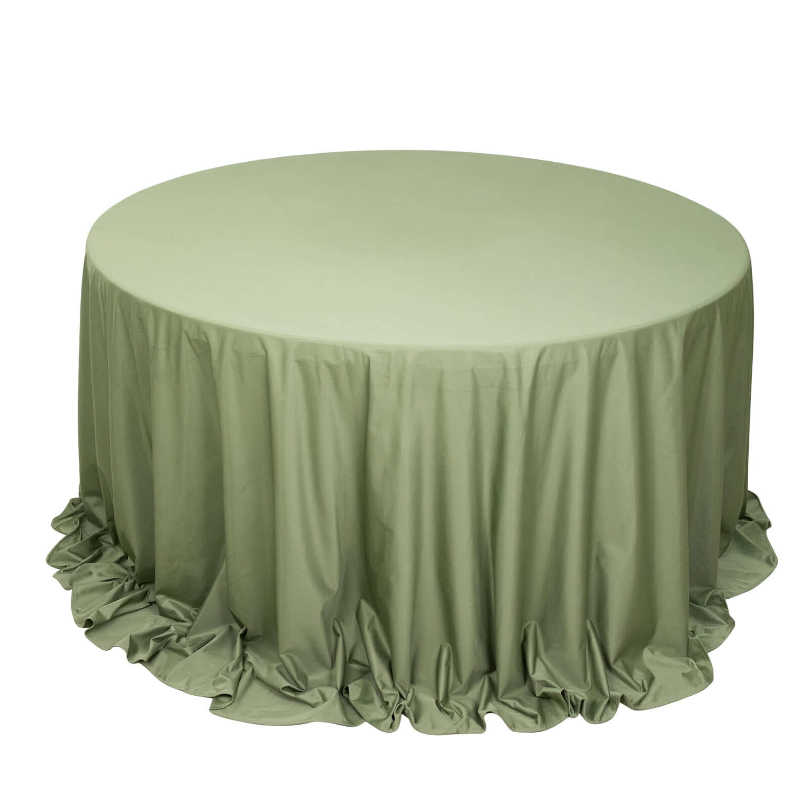 Scuba Round 132" Tablecloth Dusty Sage Green - Wrinkle Free & Stain Resistant Seamless Table Cover - Bell Racket Store