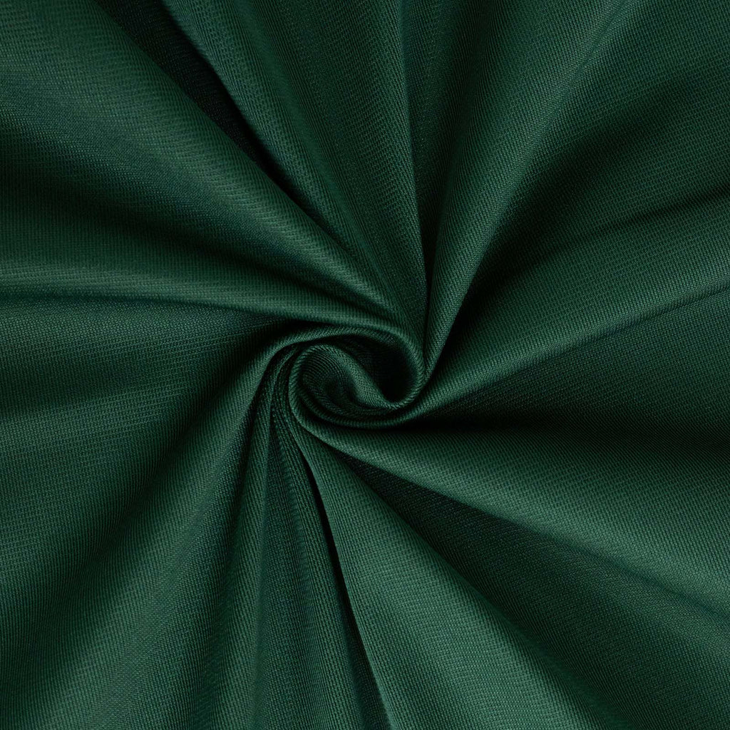 Scuba Round 132" Tablecloth Hunter Emerald Green - Wrinkle Free & Stain Resistant Seamless Table Cover - Bell Racket Store