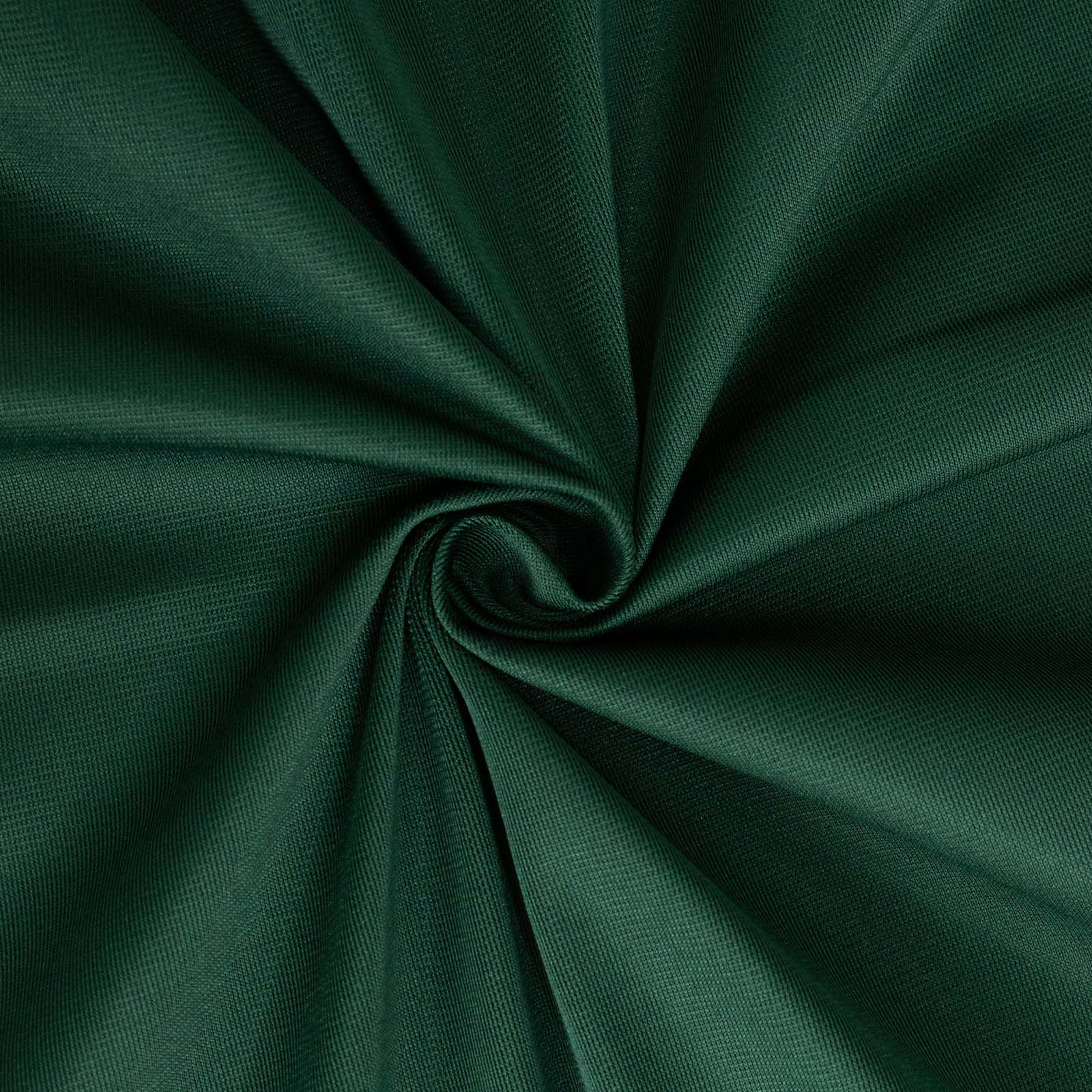 Scuba Round 132" Tablecloth Hunter Emerald Green - Wrinkle Free & Stain Resistant Seamless Table Cover - Bell Racket Store