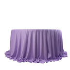 Scuba Round 132" Tablecloth Lavender Lilac - Wrinkle Free & Stain Resistant Seamless Table Cover - Bell Racket Store