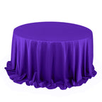Scuba Round 132" Tablecloth Purple - Wrinkle Free & Stain Resistant Seamless Table Cover - Bell Racket Store