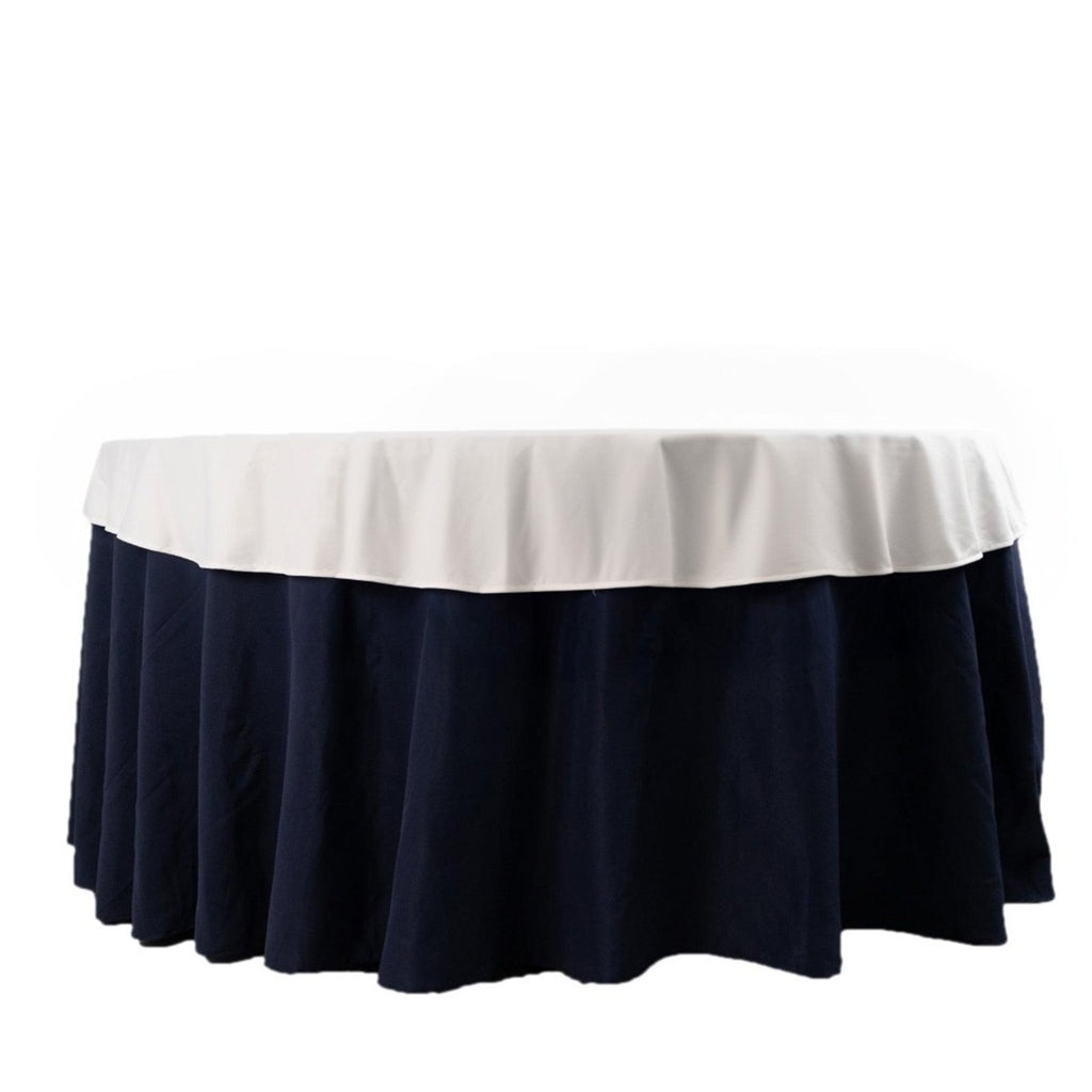 Scuba Round 70" Tablecloth White - Wrinkle Free & Stain Resistant Table Cover for Weddings and Banquets - Bell Racket Store