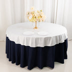 Scuba Round 70" Tablecloth White - Wrinkle Free & Stain Resistant Table Cover for Weddings and Banquets - Bell Racket Store