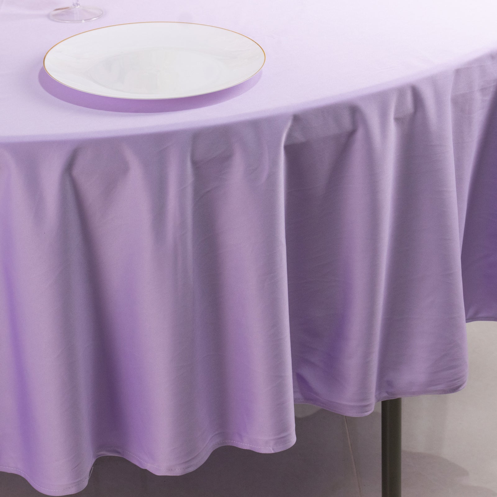 Scuba Round 90" Tablecloth Lavender Lilac - Wrinkle Free & Stain Resistant Table Cover - Bell Racket Store