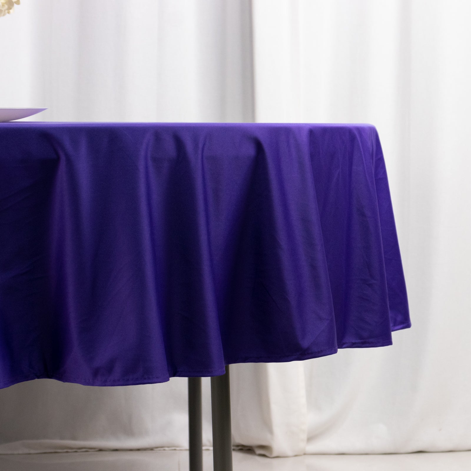 Scuba Round 90" Tablecloth Purple - Wrinkle Free & Stain Resistant Table Cover - Bell Racket Store