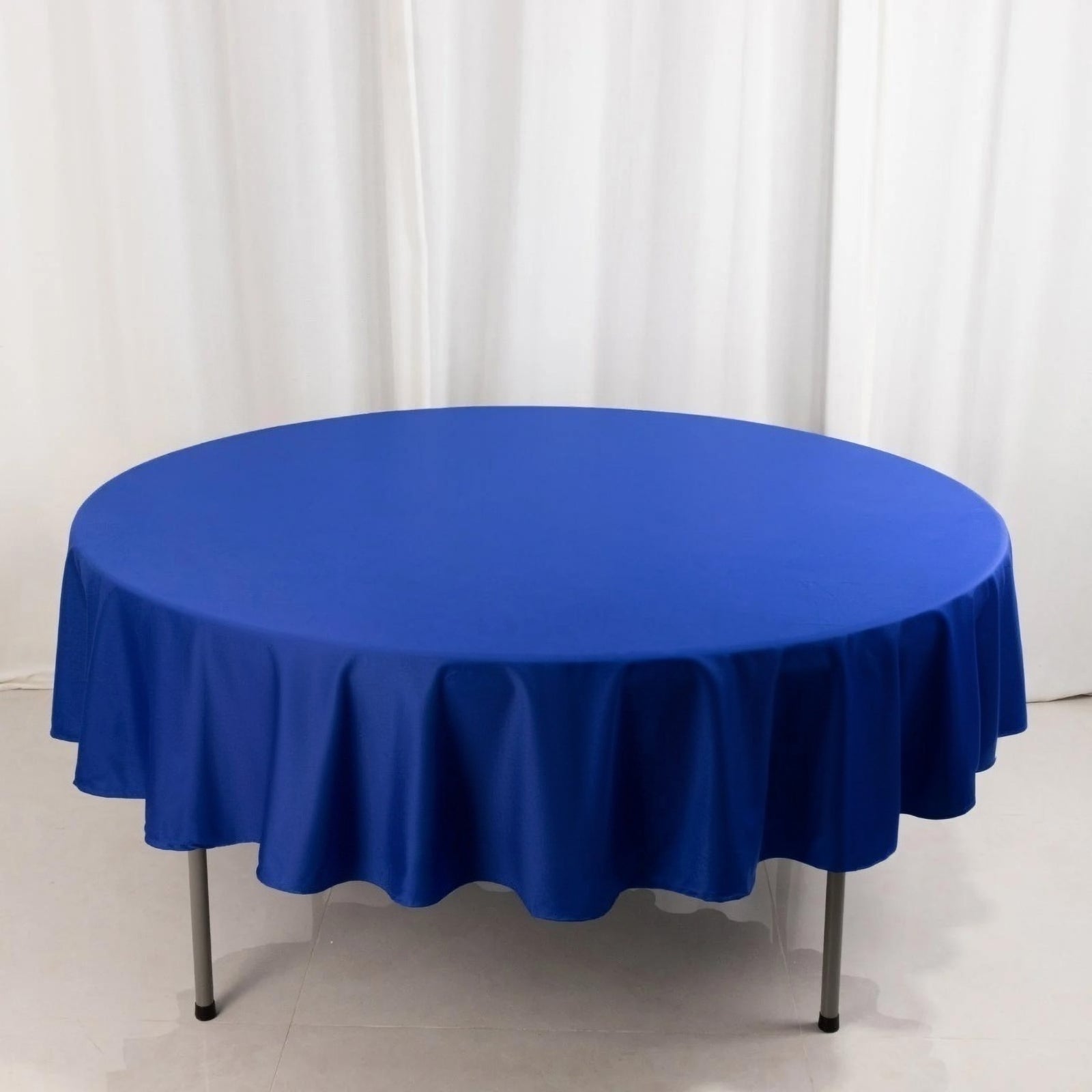 Scuba Round 90" Tablecloth Royal Blue - Wrinkle Free & Stain Resistant Table Cover - Bell Racket Store