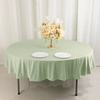 Scuba Round 90" Tablecloth Sage Green - Wrinkle Free & Stain Resistant Table Cover - Bell Racket Store