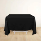 Scuba Square 70"x70" Tablecloth Black - Wrinkle Free & Stain Resistant Table Cover - Bell Racket Store