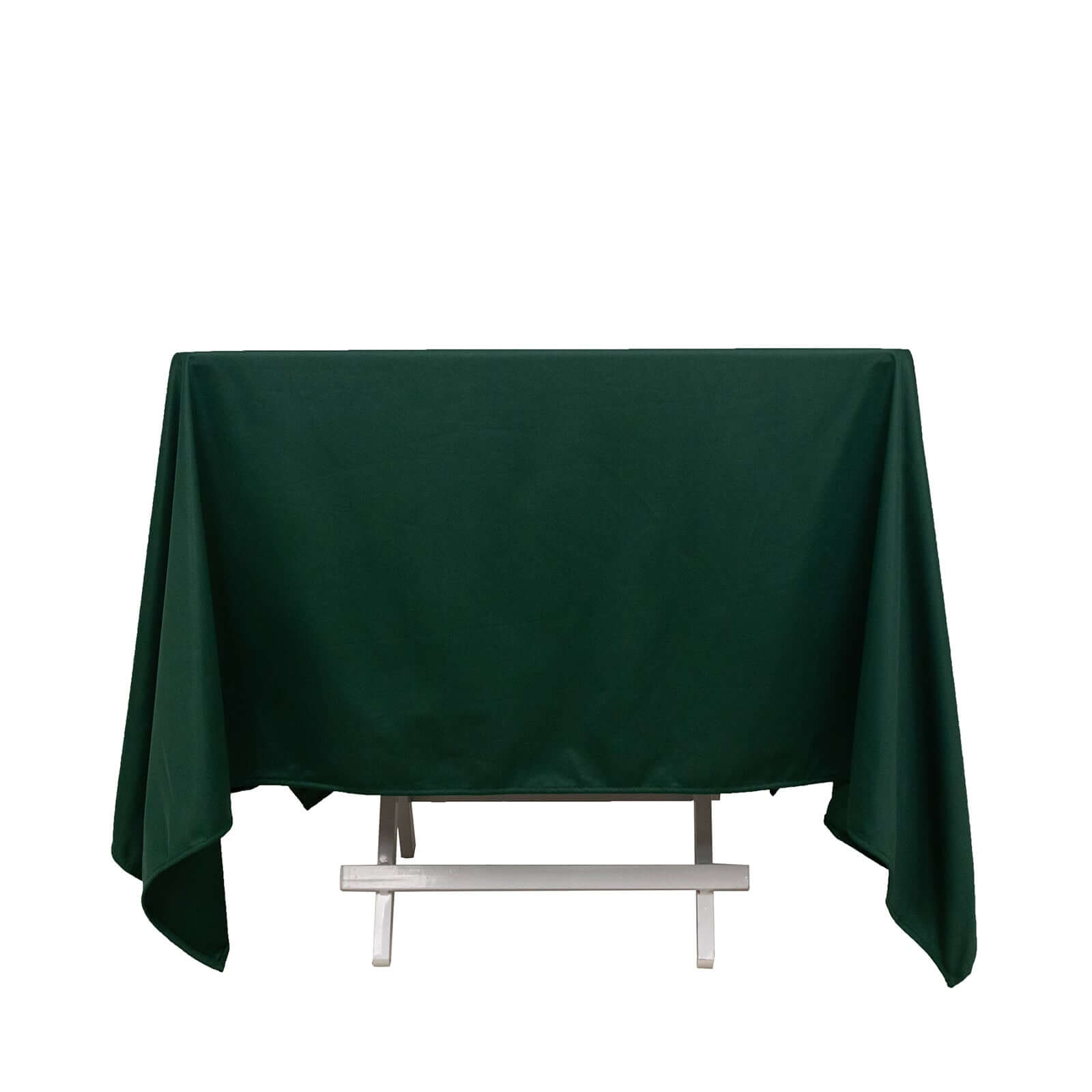 Scuba Square 70"x70" Tablecloth Hunter Emerald Green - Wrinkle Free & Stain Resistant Table Cover - Bell Racket Store