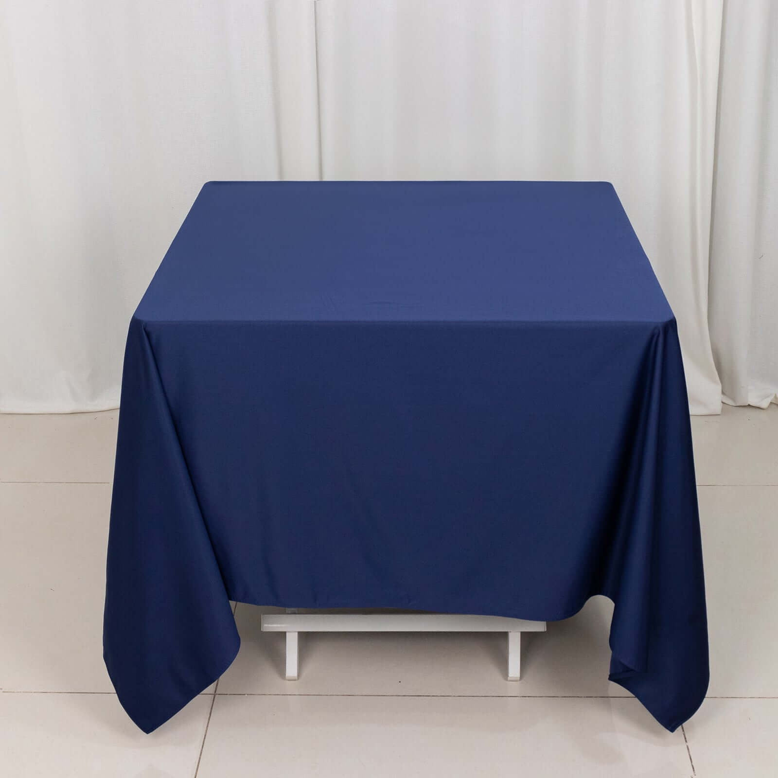 Scuba Square 70"x70" Tablecloth Navy Blue - Wrinkle Free & Stain Resistant Table Cover - Bell Racket Store