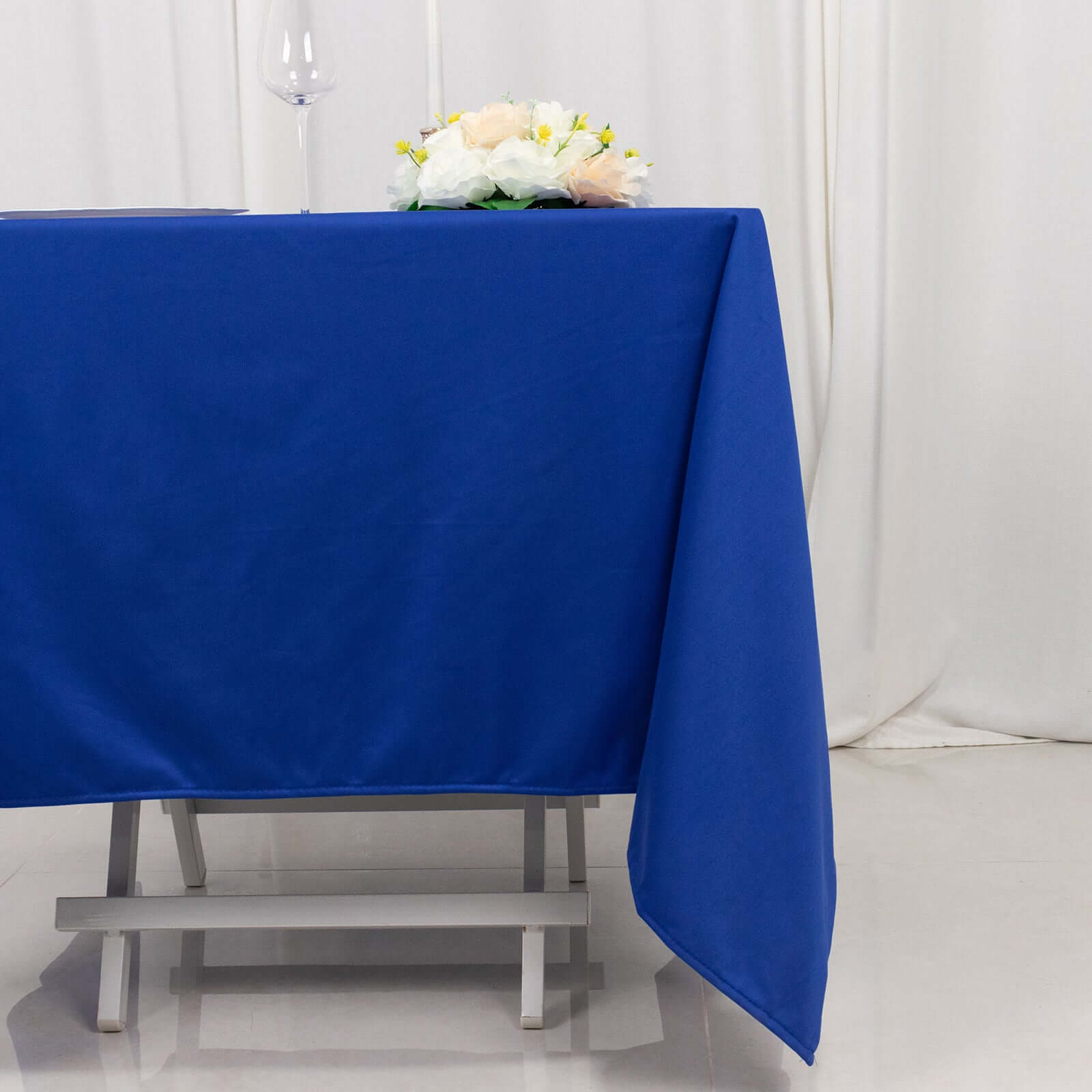 Scuba Square 70"x70" Tablecloth Royal Blue - Wrinkle Free & Stain Resistant Table Cover - Bell Racket Store