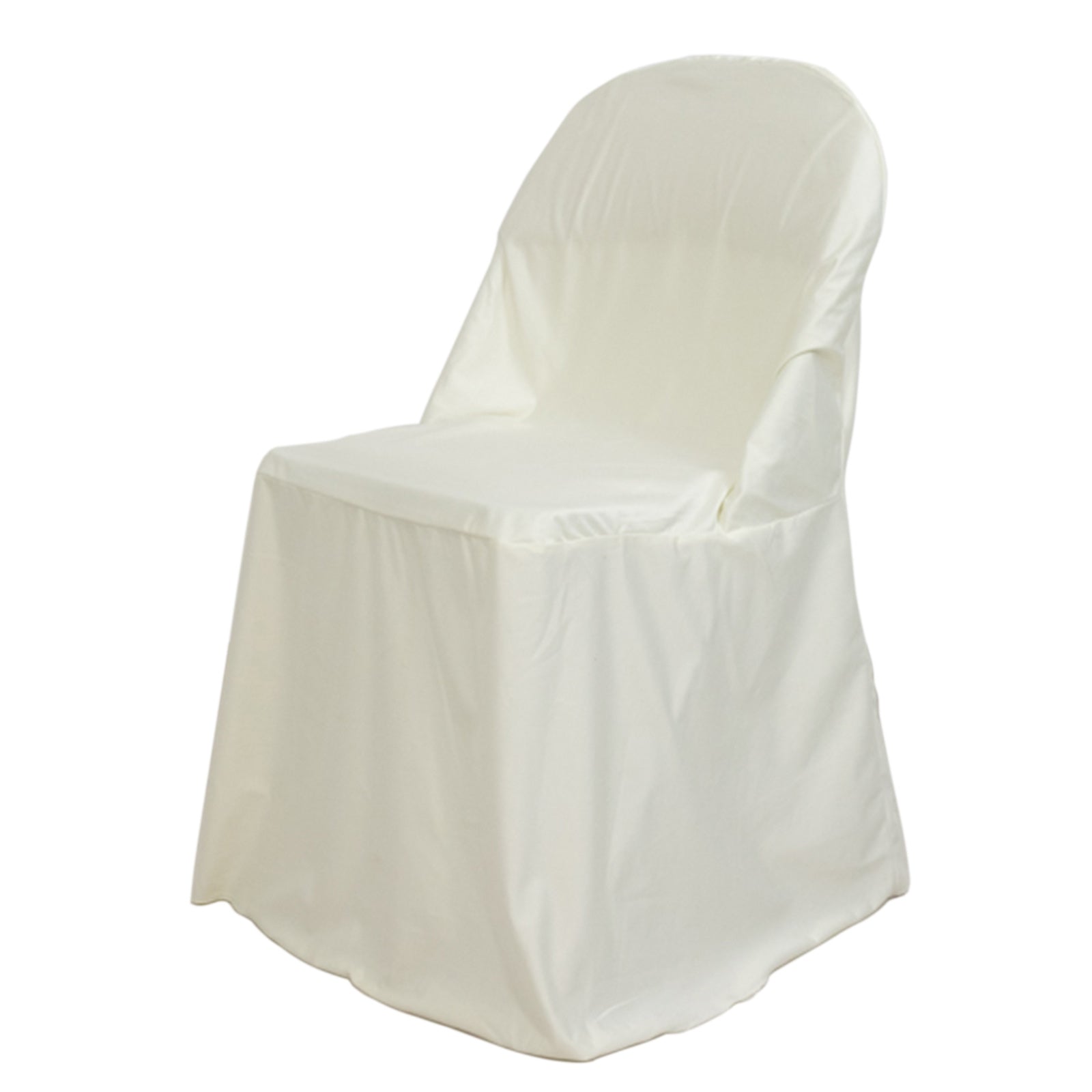 Scuba Stretch Folding Chair Cover Ivory - Wrinkle Free & Durable Slipcover - Bell Racket Store