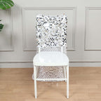Sequin Chair Slipcover Big Payette Design for Chiavari Chairs Silver - Glittering Chair Back Cover - Bell Racket Store