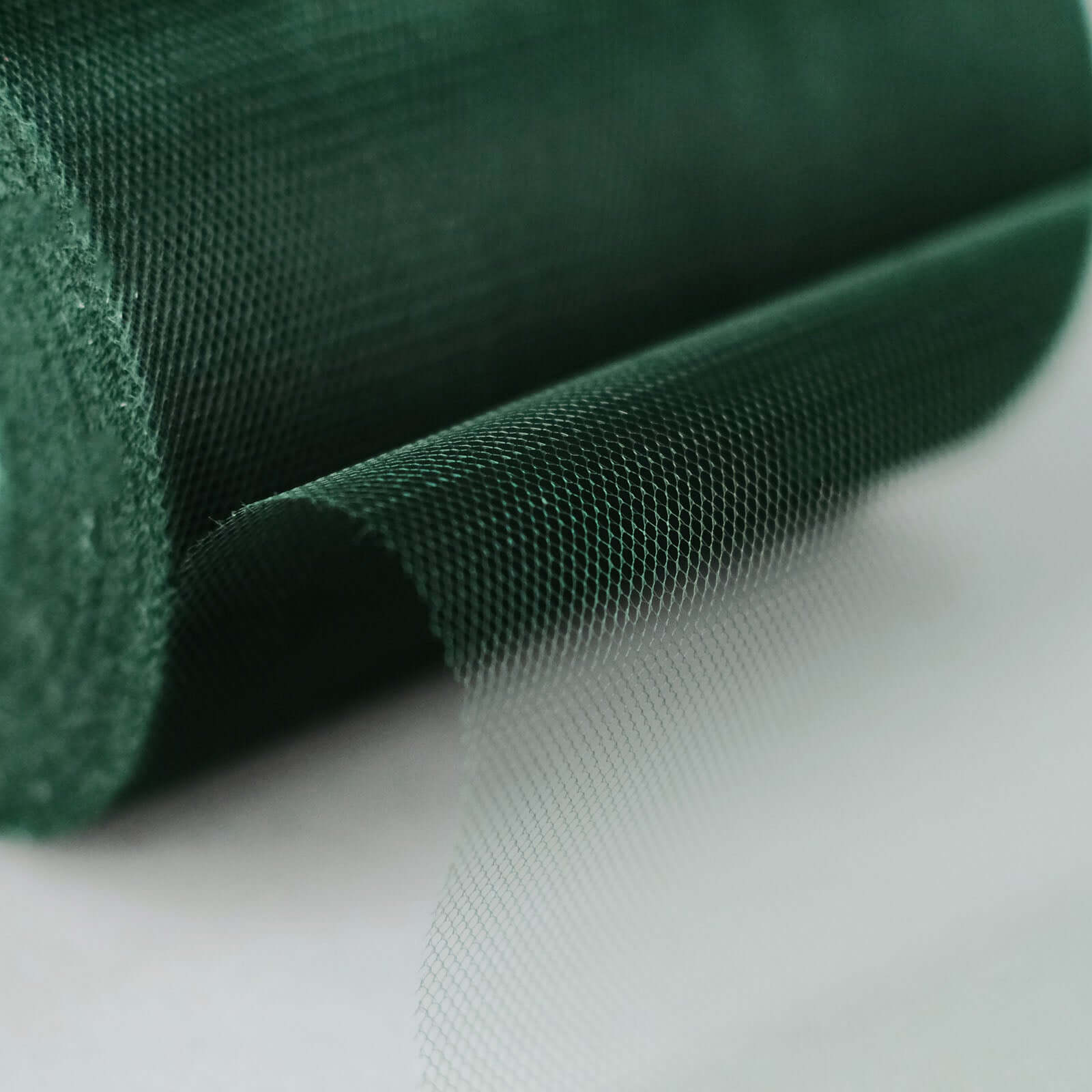 6"x100 Yards Hunter Emerald Green Tulle Fabric Bolt, Sheer Fabric Spool Roll For Crafts