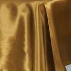 Satin Rectangular 60"x126" Tablecloth Gold - Smooth and Lustrous Finish for Weddings and Parties