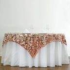 Sequin 72"x72" Table Overlay Square Tablecloth Blush - Big Payette Table Cover