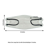 10 Pack Silver Breathable KF94 Face Mask, 3D Fish-Design Mouth Shields for Adult, 4-Layer Protective Face Masks with Adjustable Nose Clip