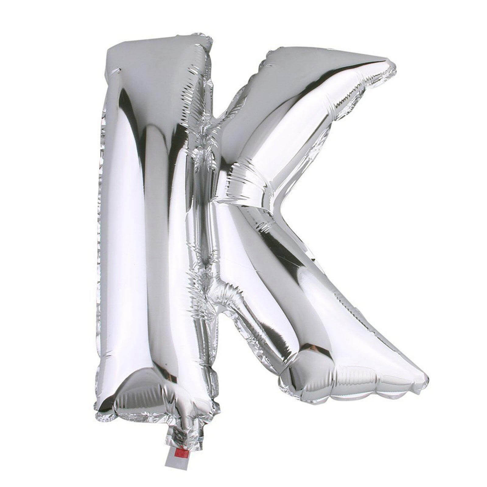 35inch Metallic Silver Mylar Foil Helium/Air Number and Letter Balloons