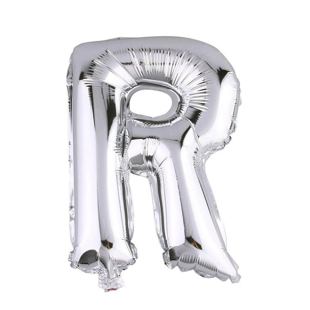 35inch Metallic Silver Mylar Foil Helium/Air Number and Letter Balloons