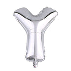 35inch Metallic Silver Mylar Foil Helium/Air Number and Letter Balloons