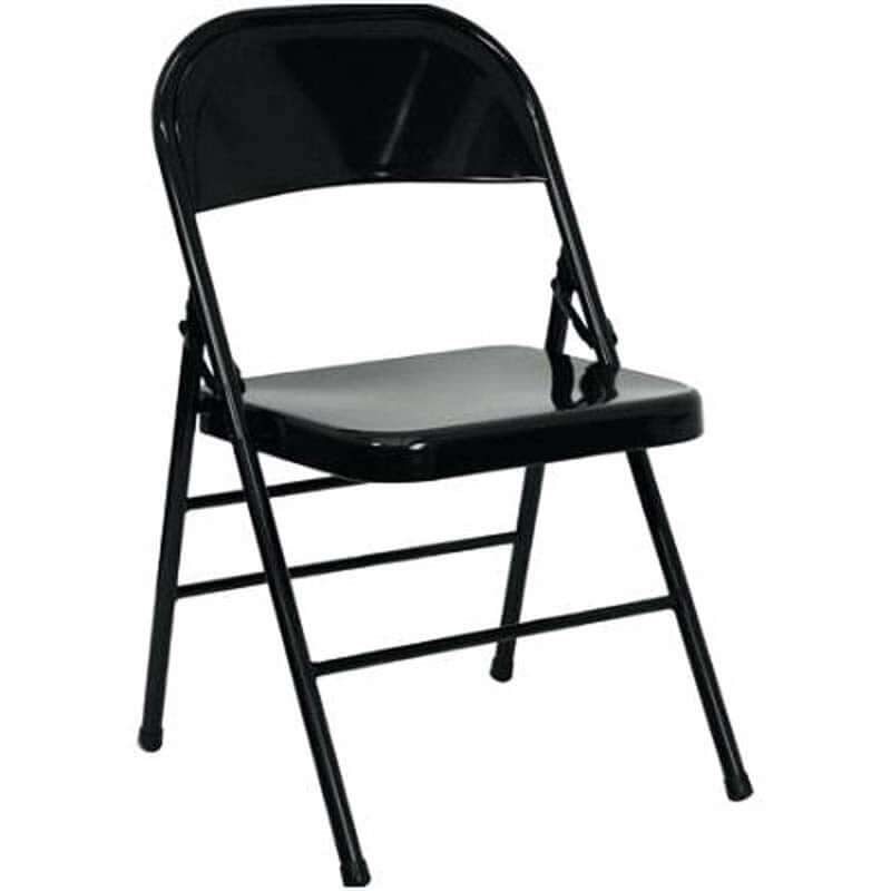 Premium Spandex Chair Cover with Foot Pockets for Folding Chairs Black - Stretch Fitted 220GSM Fabric