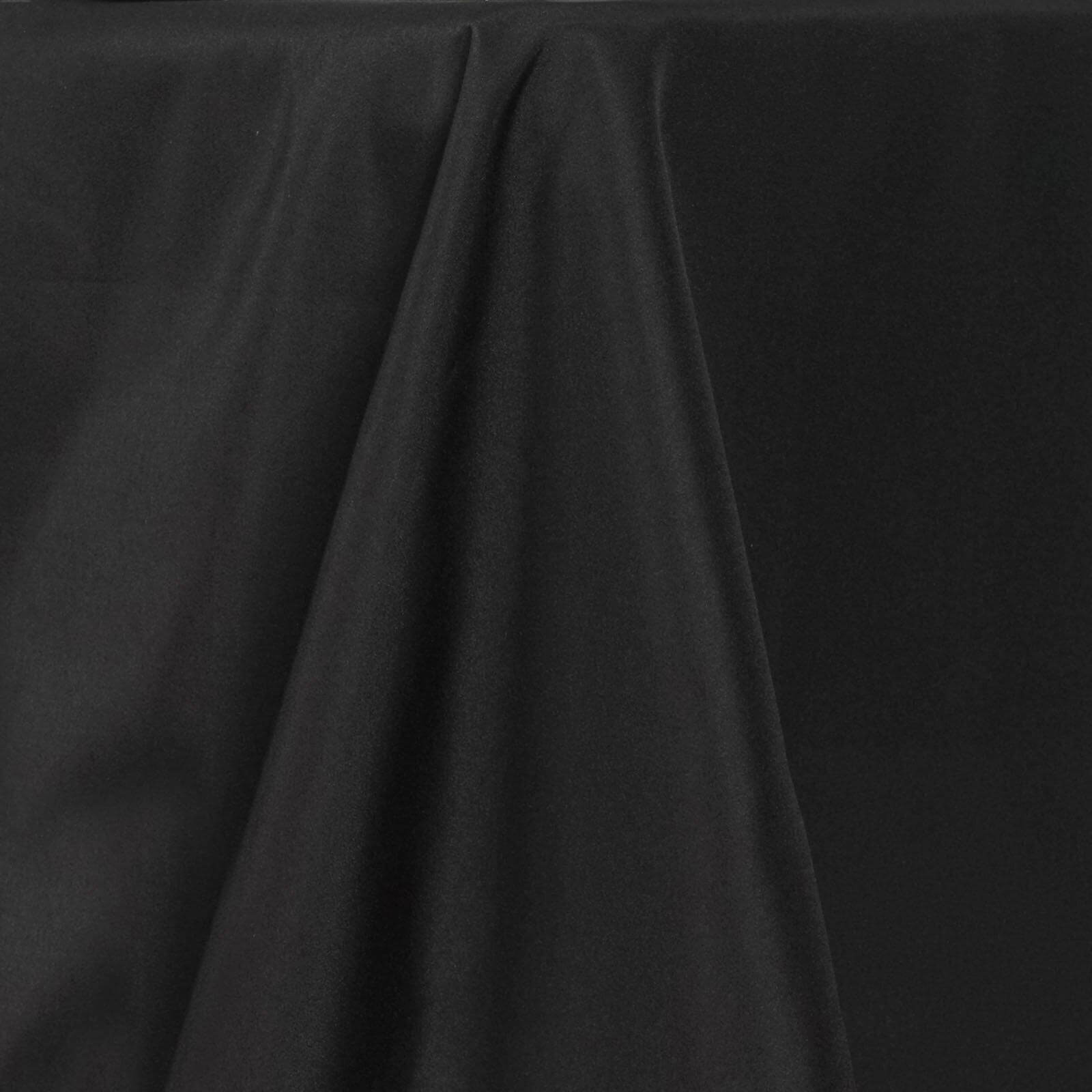 Premium Polyester 60"x126" Rectangle Tablecloth Black - Stain-Resistant 220GSM Finish for Special Events