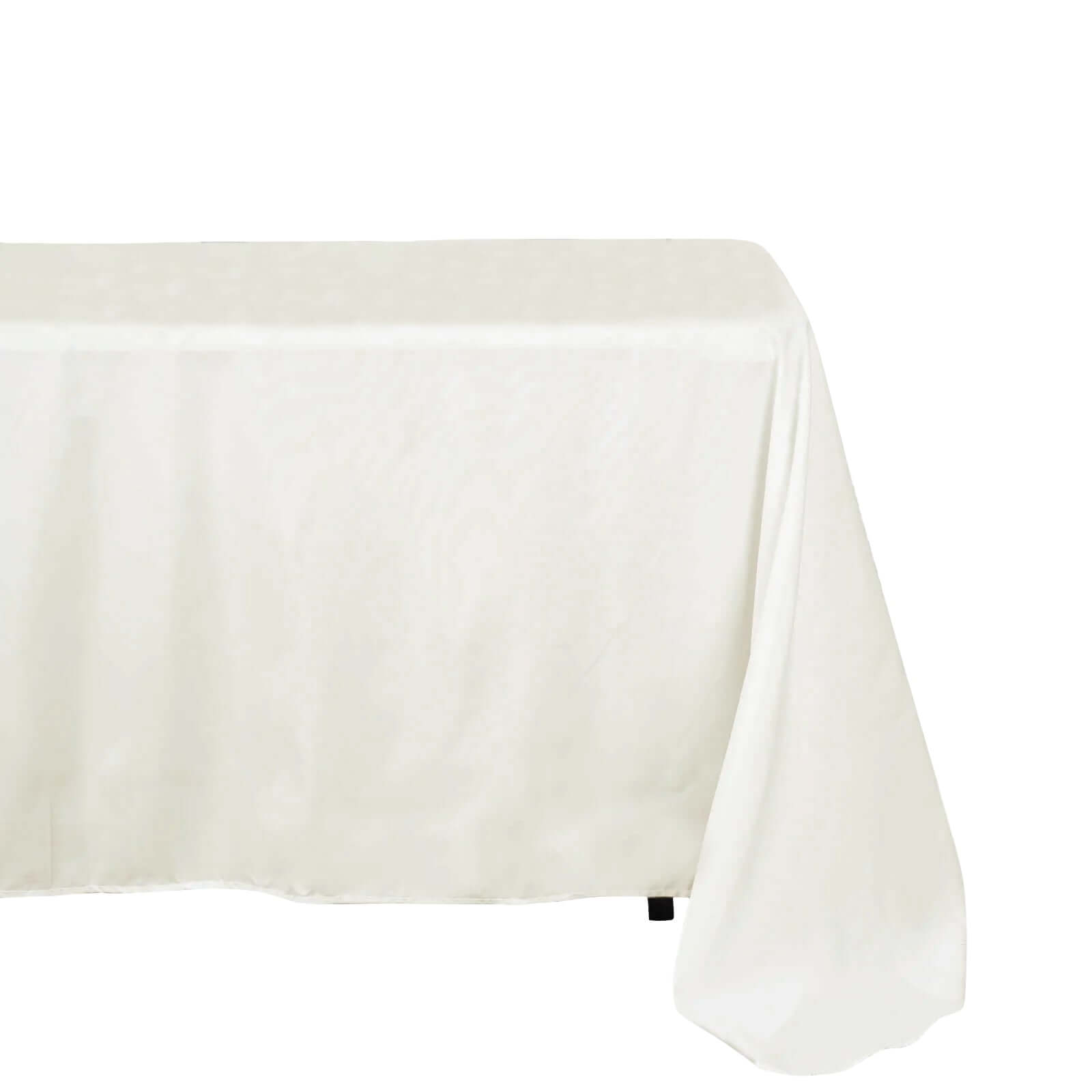 Polyester 72"x120" Rectangle Tablecloth Ivory - Durable and Stylish Table Cover