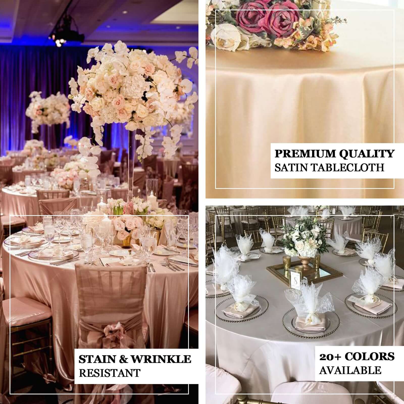 Satin 108" Round Tablecloth Dusty Sage Green - Smooth and Lustrous Table Cover