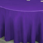 Satin 120" Round Tablecloth Purple - Stylish Seamless Table Cover