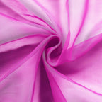 5 Pack Organza Chair Sashes Fuchsia - Reusable Sheer Chair Bows 6"x108"