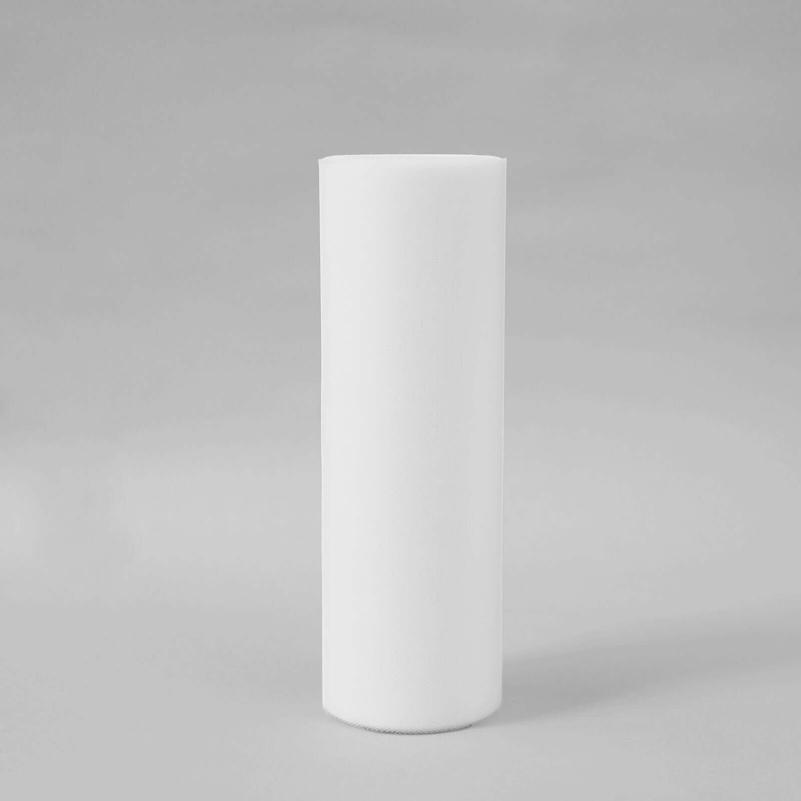 12"x100 Yards White Tulle Fabric Bolt, Sheer Fabric Spool Roll For Crafts