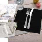 5 Pack 100% Cotton 20"x20" Napkins Black - Commercial Grade Cloth Napkins