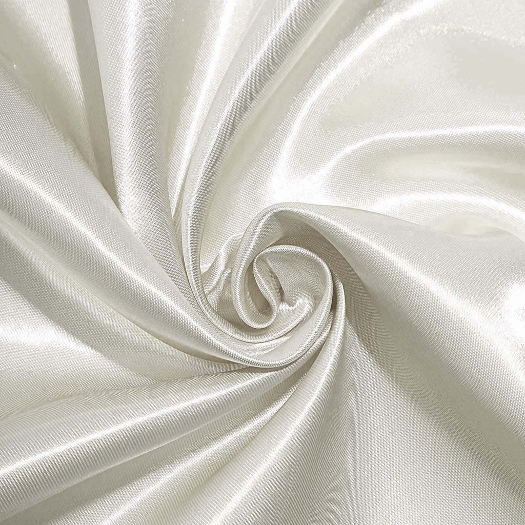 Satin Rectangular 60"x126" Tablecloth Ivory - Smooth and Lustrous Table Cover
