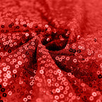 Sequin 120" Round Tablecloth Red - Seamless Glittering Table Cover